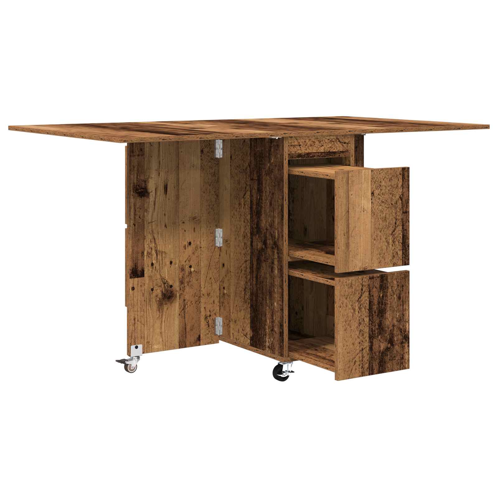 vidaXL Dinning Table 140 x 80 x 77 cm Engineered Wood Old Wood 5