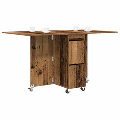 vidaXL Dinning Table 140 x 80 x 77 cm Engineered Wood Old Wood 3