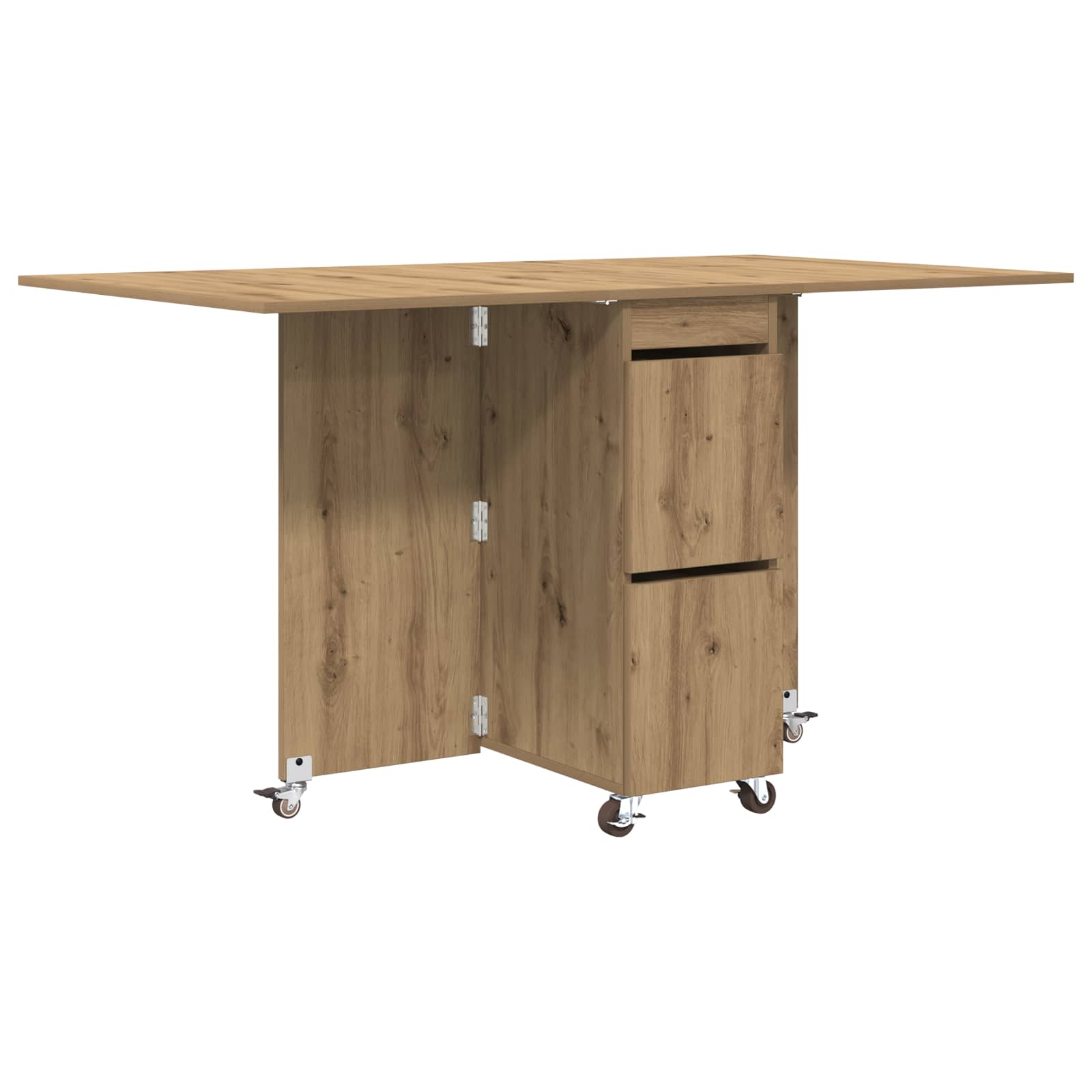 vidaXL Dinning Table 140 x 80 x 77 cm Engineered Wood Artisan Oak 2