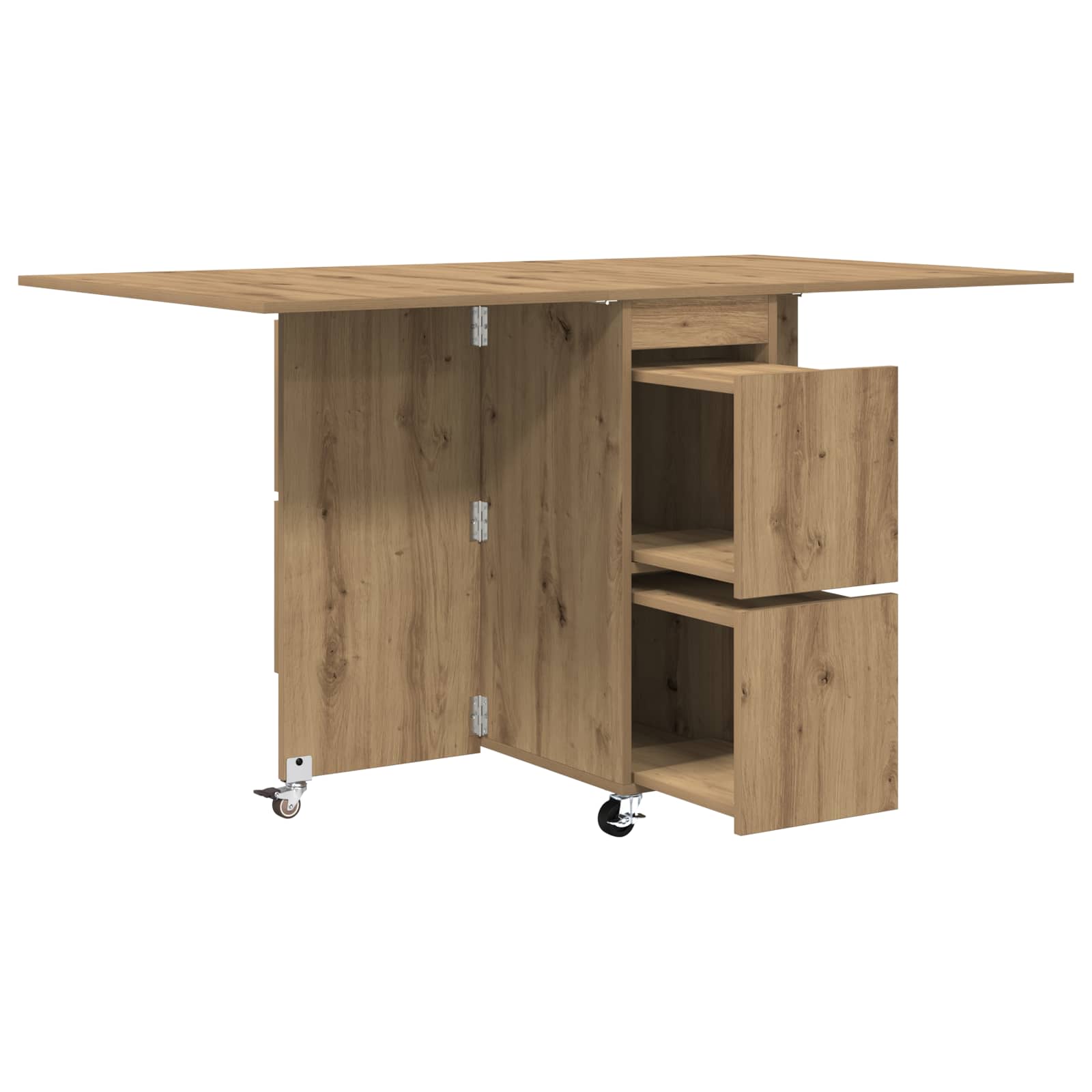 vidaXL Dinning Table 140 x 80 x 77 cm Engineered Wood Artisan Oak 5