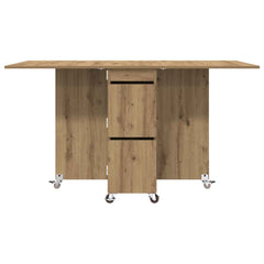 vidaXL Dinning Table 140 x 80 x 77 cm Engineered Wood Artisan Oak 6