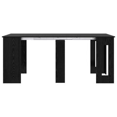 vidaXL Dinning Table 180 x 85 x 75 cm Engineered Wood Black Oak 6