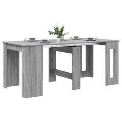 vidaXL Dinning Table 180 x 85 x 75 cm Engineered Wood Grey Sonoma 3