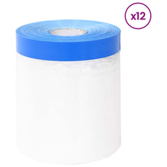 vidaXL Masking Film with Adhesive Tape 12 pcs Transparent and Blue 2