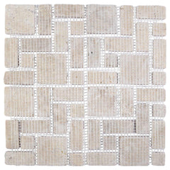 vidaXL Mosaic Tiles Cream 30 x 30 cm Marble 6