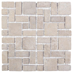 vidaXL Mosaic Tiles Cream 30 x 30 cm Marble 4