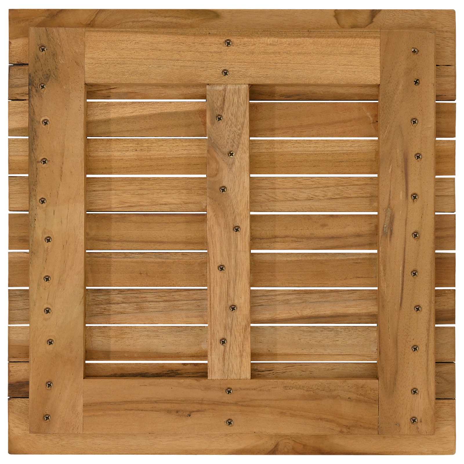 vidaXL Table Top 50 x 50 x 3.5 cm Square Solid Teak Wood Natural 5