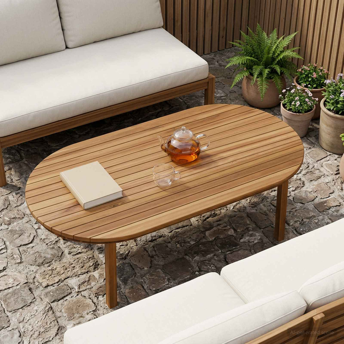 vidaXL Table Top 80 x 40 x 3.5 cm Solid Teak Wood Natural