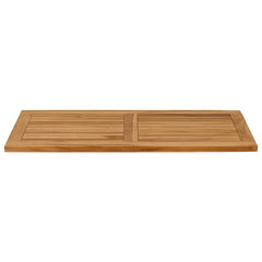 vidaXL Table Top Rectangular Solid Teak Wood Natural 3