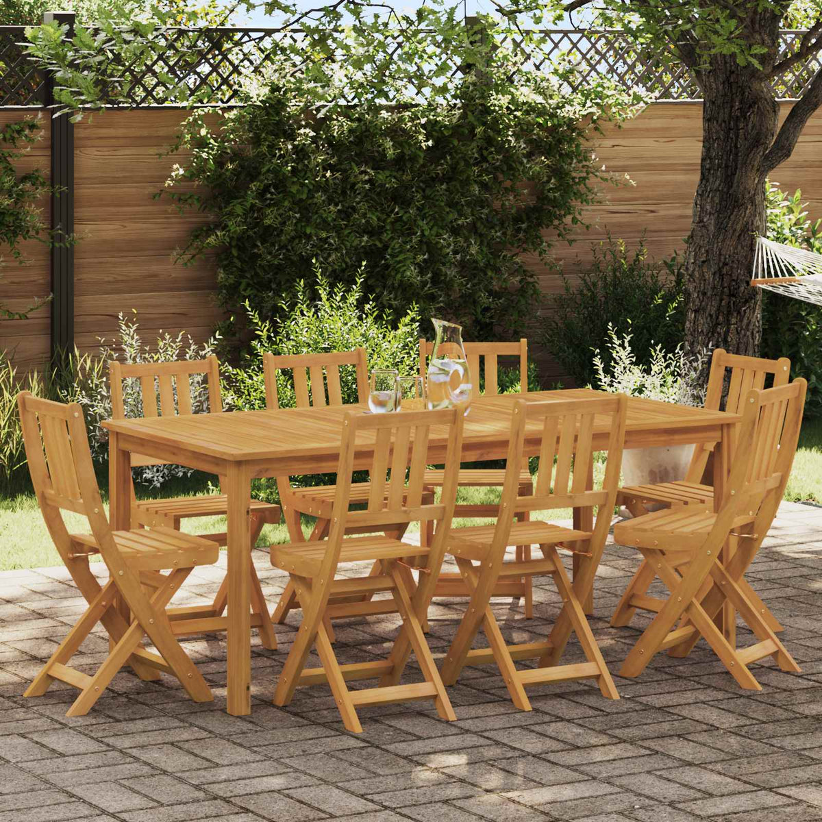Garden Chair Solid Acacia Wood Natural 8