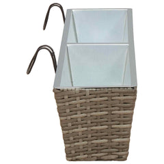 vidaXL Railing 2 pcs Grey 80 x 17 x 17 cm Metal 6