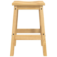 vidaXL Bar Stool 2 pcs Honey Wax 44 x 30 x 63 cm Solid-Pine 4