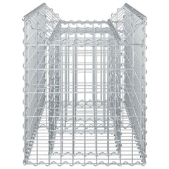 vidaXL Gabion Raised Bed 100 x 50 x 60 cm Galvanised Steel Silver 5