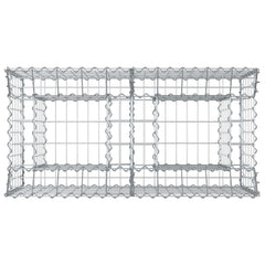 vidaXL Gabion Raised Bed 100 x 50 x 60 cm Galvanised Steel Silver 6
