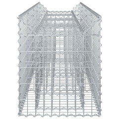 vidaXL Gabion Raised Bed 200 x 50 x 60 cm Galvanised Steel Silver 6