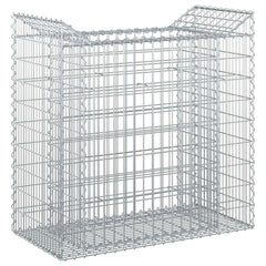 vidaXL Gabion Raised Bed 50 x 100 x 100 cm Galvanised Steel Silver 2