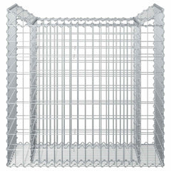 vidaXL Gabion Raised Bed 50 x 100 x 100 cm Galvanised Steel Silver 5