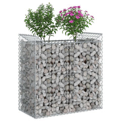 vidaXL Gabion Raised Bed 50 x 100 x 100 cm Galvanised Steel Silver 3