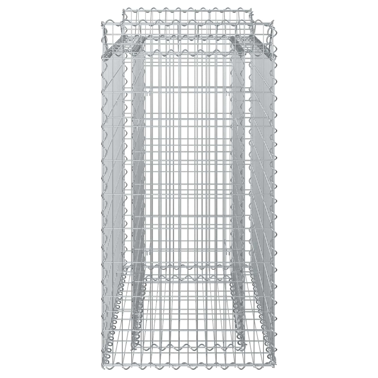 vidaXL Gabion Raised Bed 50 x 100 x 100 cm Galvanised Steel Silver 6