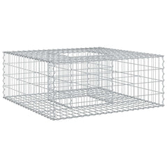 vidaXL Gabion Raised Bed 100 x 100 x 40 cm Galvanised Steel Silver 2