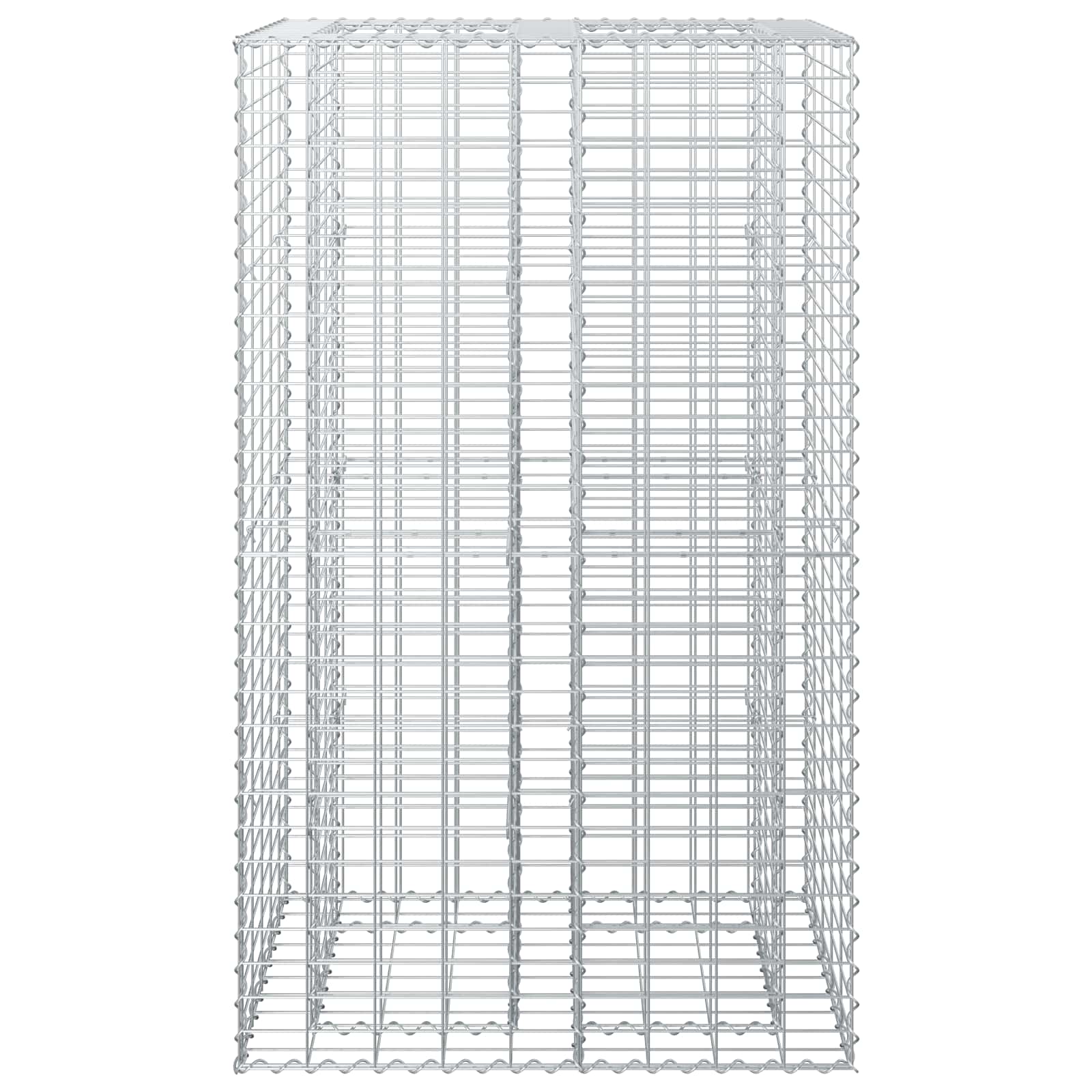vidaXL Gabion Raised Bed 90 x 50 x 150 cm Galvanised Steel Silver 6