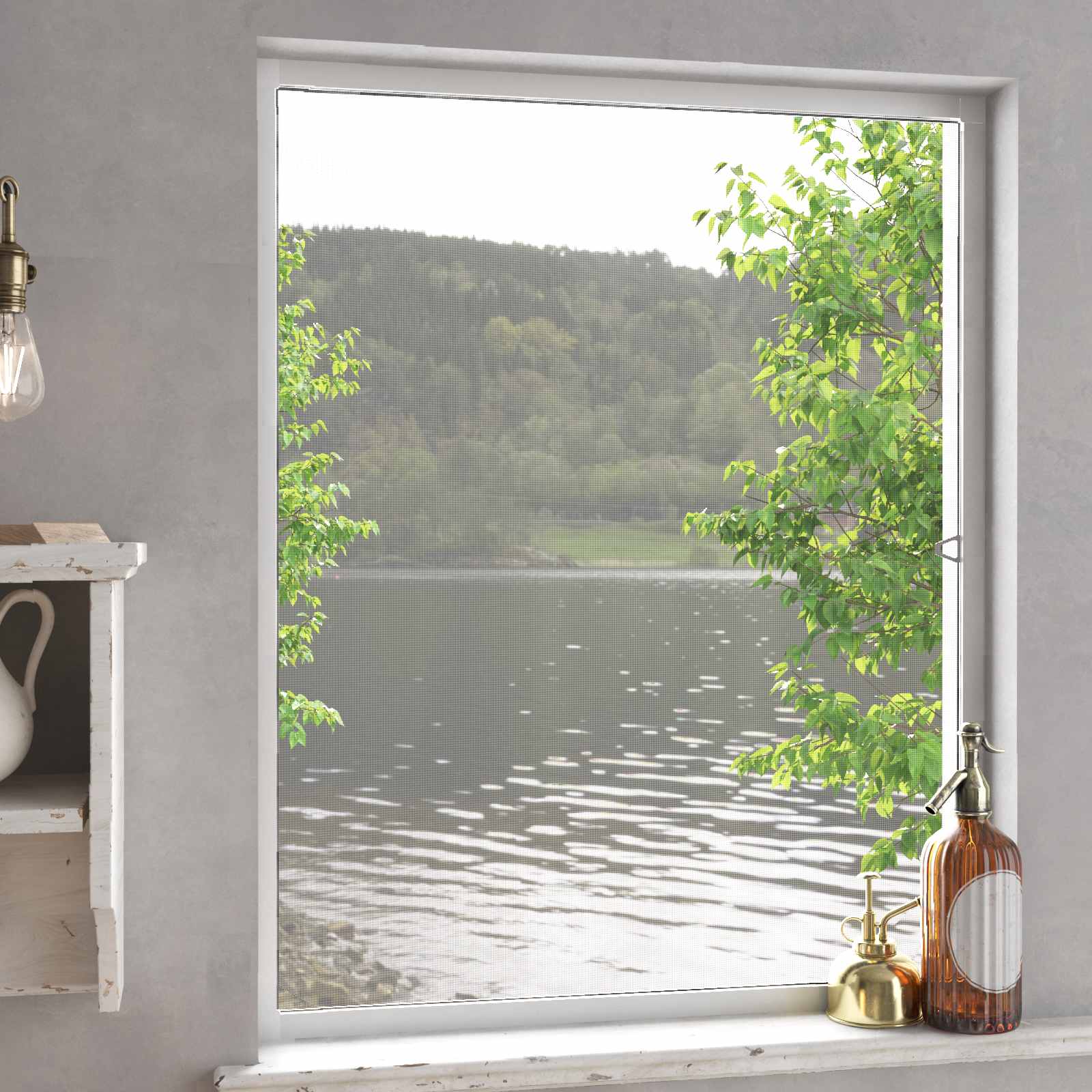 vidaXL Insect Screen for Windows White 120 x 140 cm 1