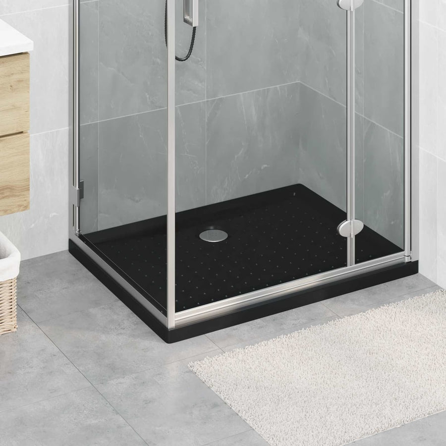 Shower Base Tray with Dots ABS 70 x 90 cm Black