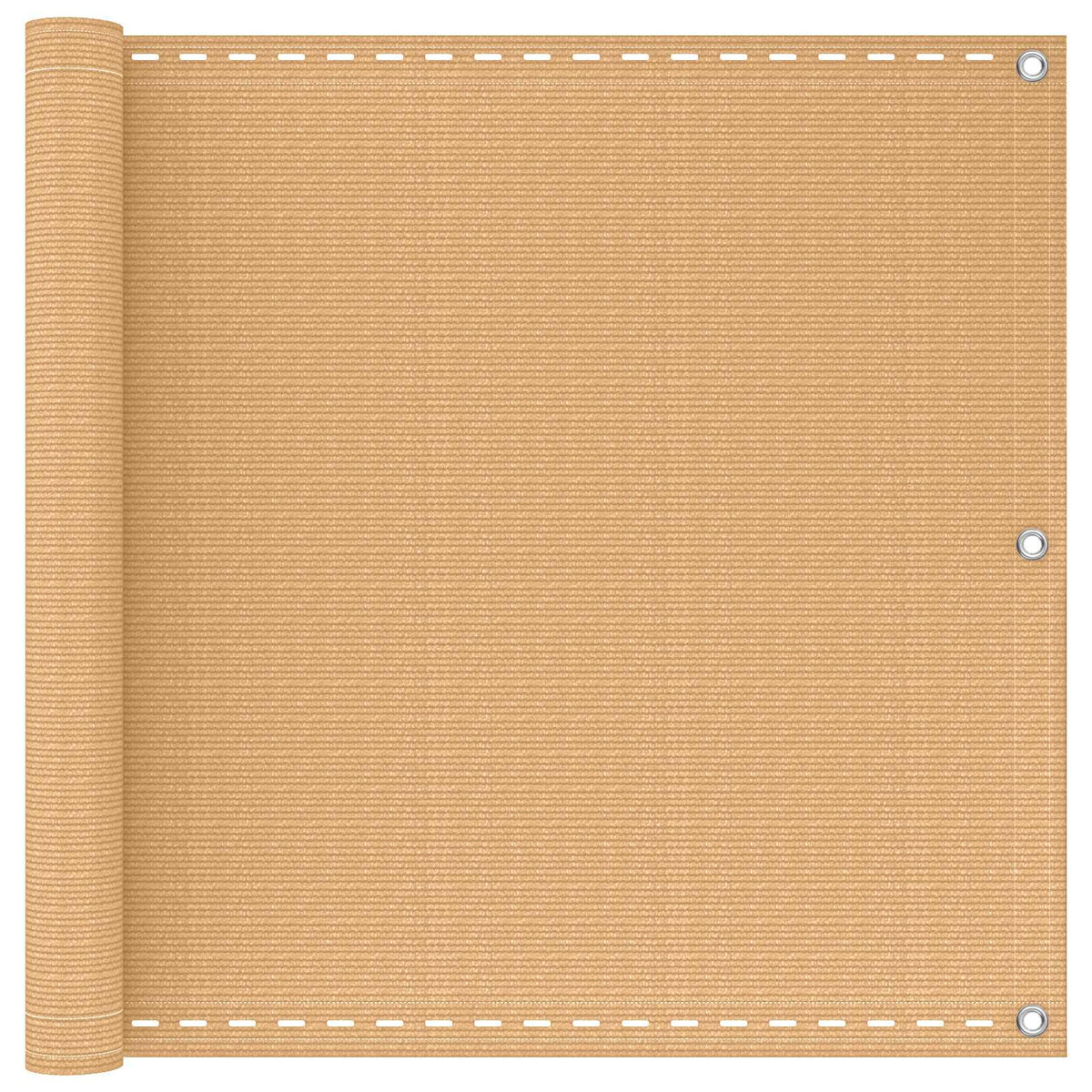 Balcony Screen Rectangular 90 x 1200 cm HDPE Width 90 cm Drop 1200 cm Sand