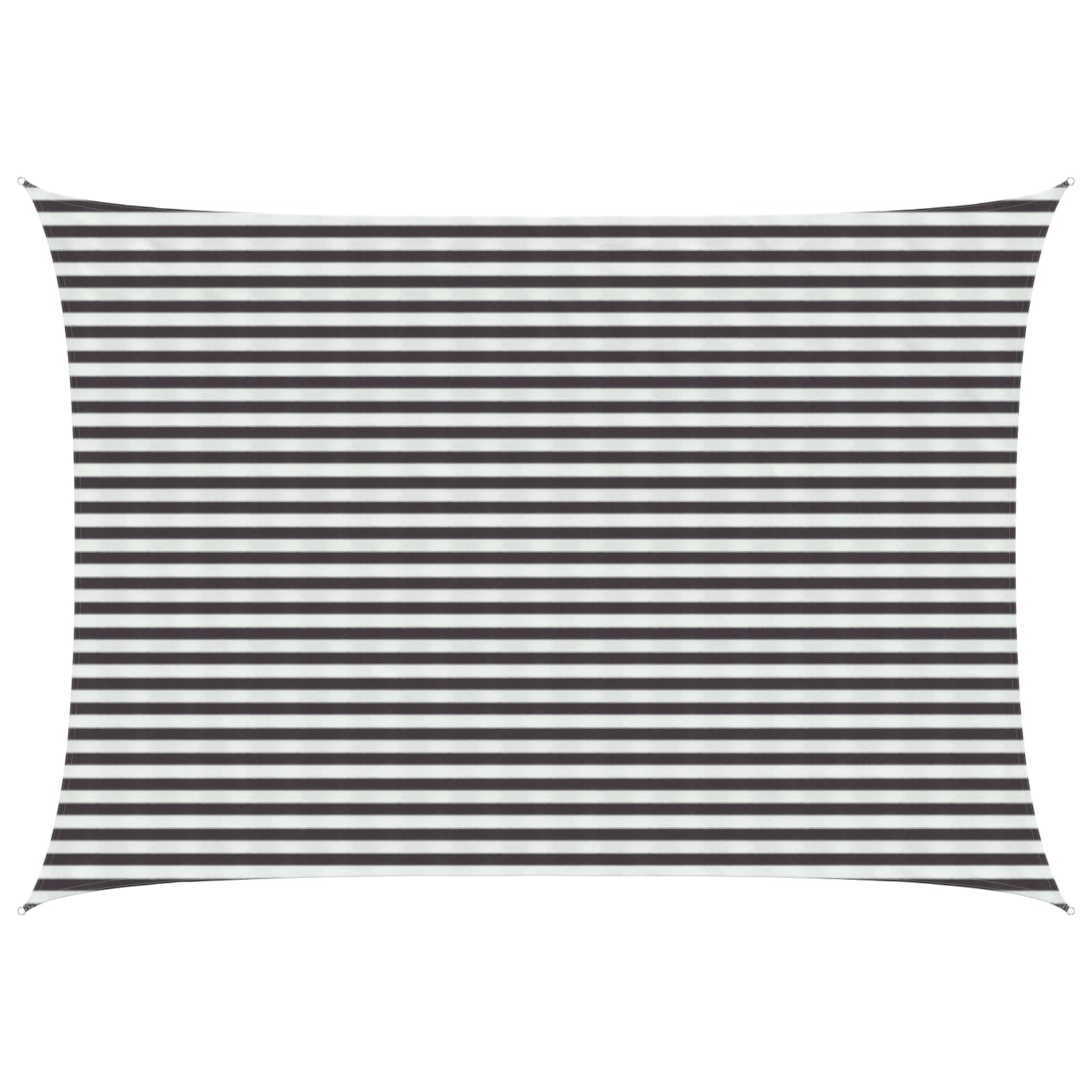 vidaXL Sunshade Sail 3.5 x 4.5 m HDPE Rectangular Anthracite and White 1