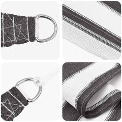 vidaXL Sunshade Sail 5 x 7 m HDPE Rectangular Anthracite and White 2