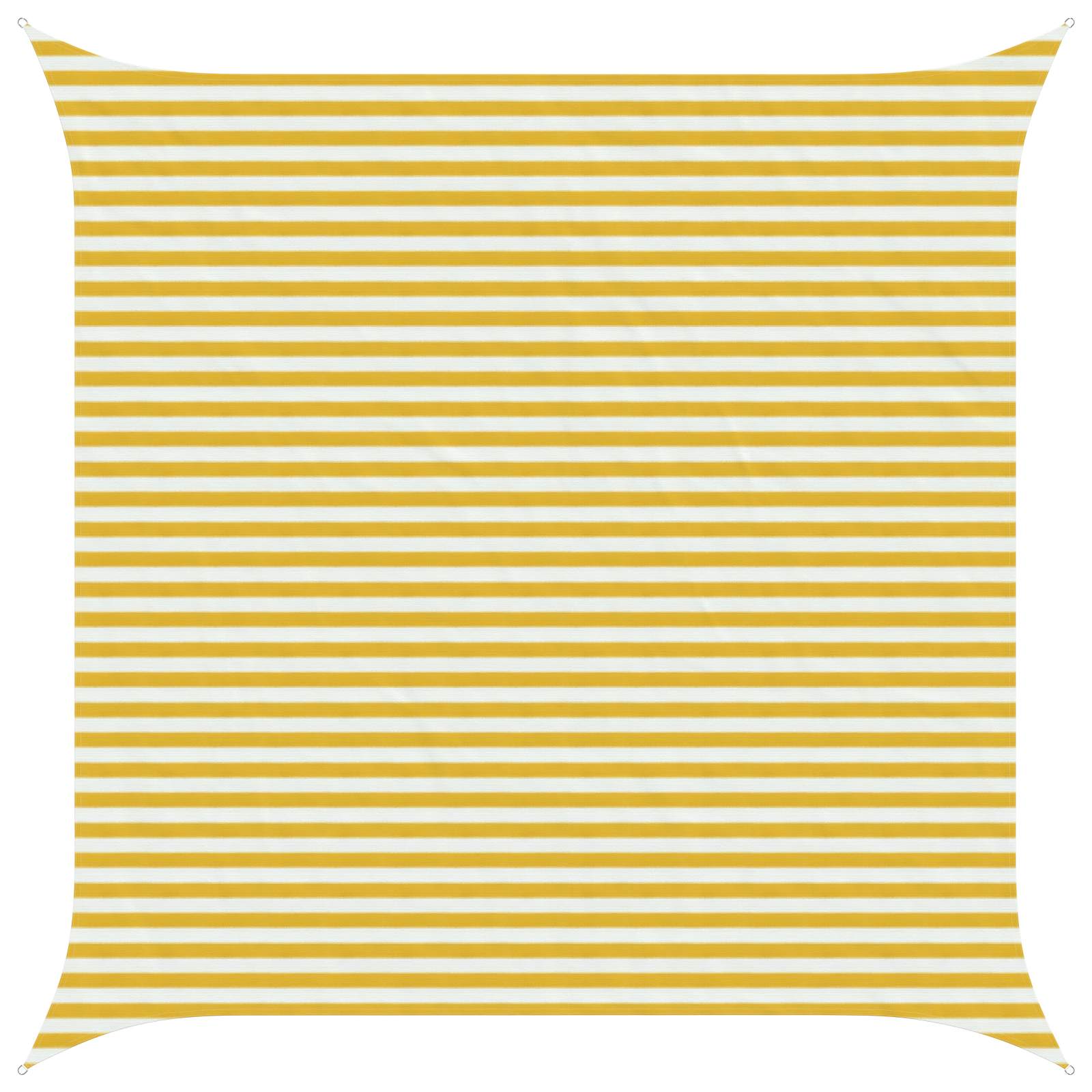vidaXL Sunshade Sail Yellow and White 4.5 x 4.5 m HDPE 1