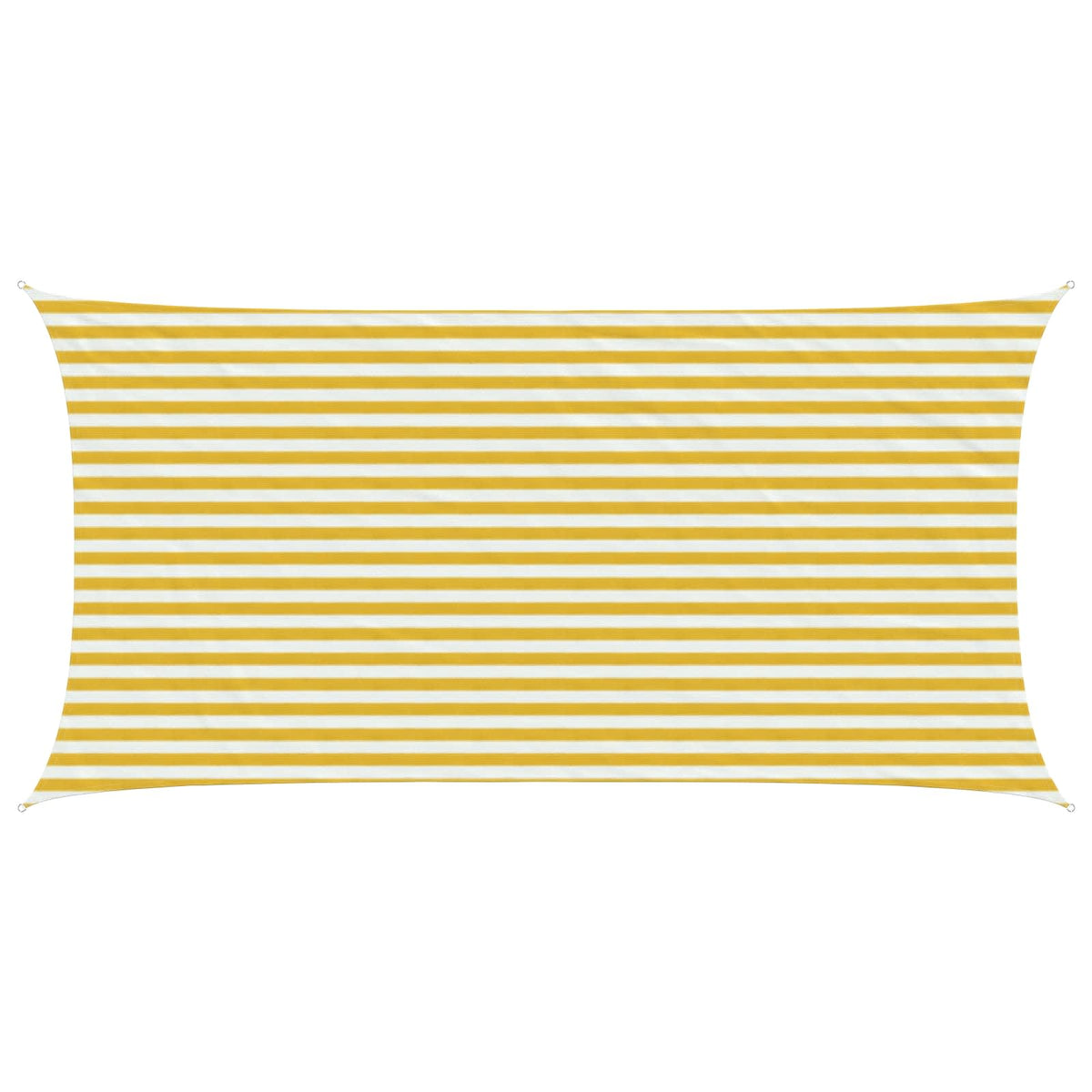 Sunshade Sail 160 g/m² 2.5x4.5 m HDPE Width 2.5 m Drop 4.5 m Yellow and white