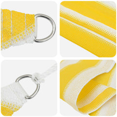 vidaXL Sunshade Sail 3.5 x 4.5 m HDPE Rectangular Yellow and White 2