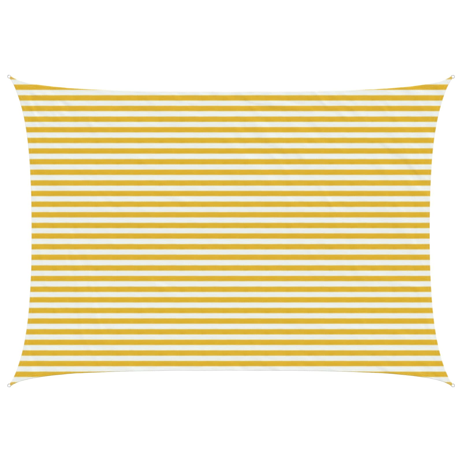 vidaXL Sunshade Sail 3.5 x 4.5 m HDPE Rectangular Yellow and White 1