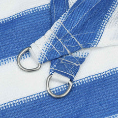 vidaXL Sunshade Sail Blue and White 3.6 x 3.6 m HDPE 3