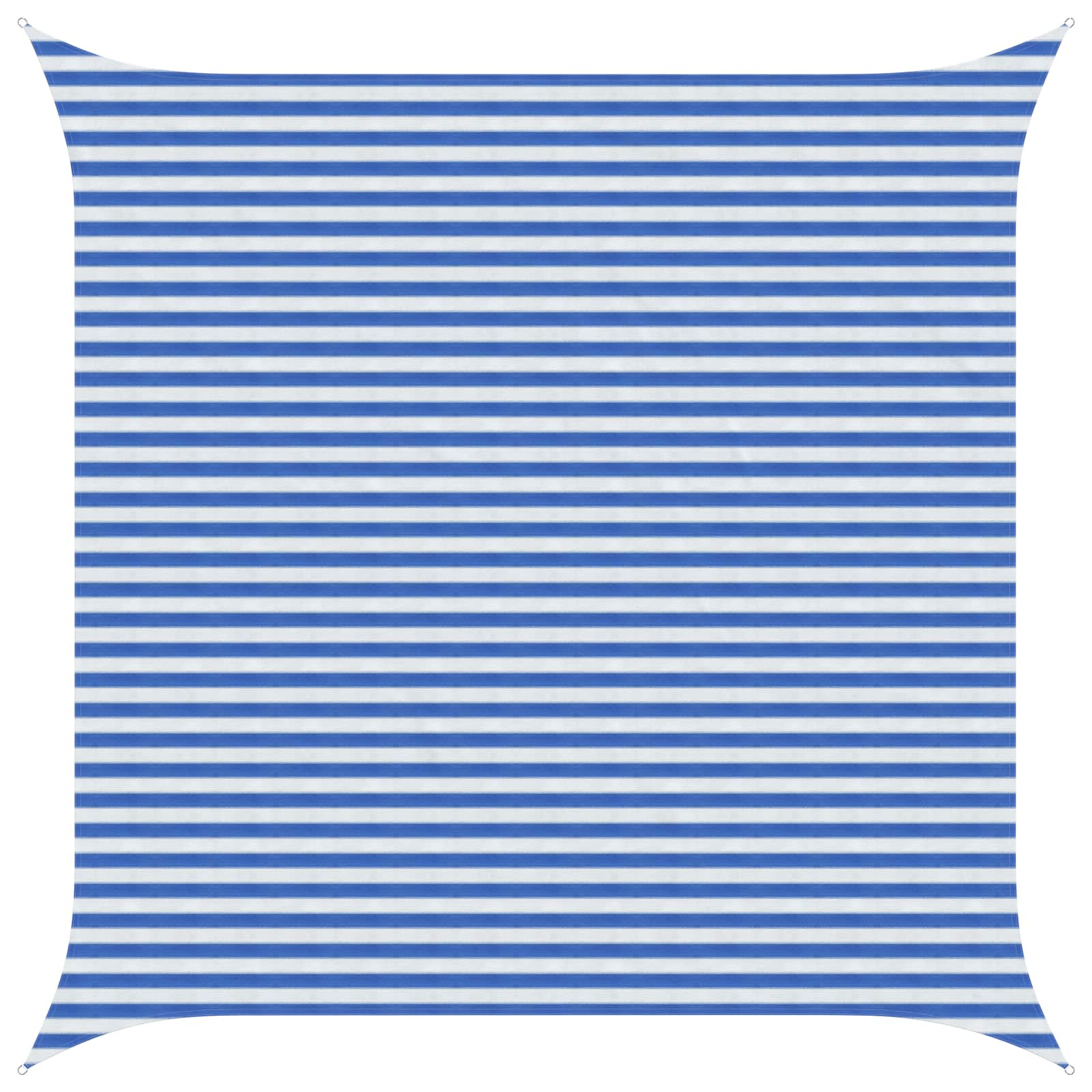 vidaXL Sunshade Sail 4.5 x 4.5 m HDPE Square Blue and White 1