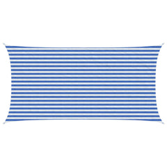 Sunshade Sail 160 g/m² 2.5x4.5 m HDPE Width 2.5 m Drop 4.5 m Blue and white