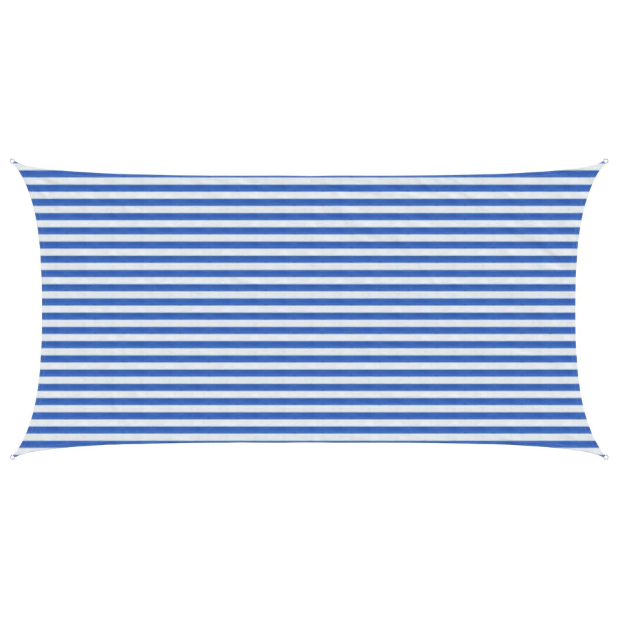 vidaXL Sunshade Sail Rectangular 2.5 x 5 m HDPE Blue and White 1