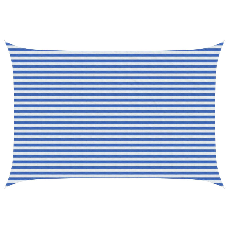 vidaXL Sunshade Sail Rectangular 3 x 4 m HDPE Blue and White 1