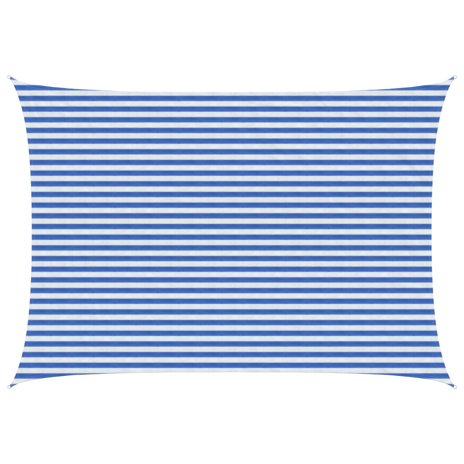 vidaXL Sunshade Sail 3.5 x 4.5 m HDPE Rectangular Blue and White 1
