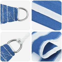 vidaXL Sunshade Sail 4 x 7 m HDPE Rectangular Blue and White 2