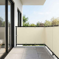 vidaXL Balcony Privacy Screen 150 x 800 cm Fabric with PU Coated Cream 3