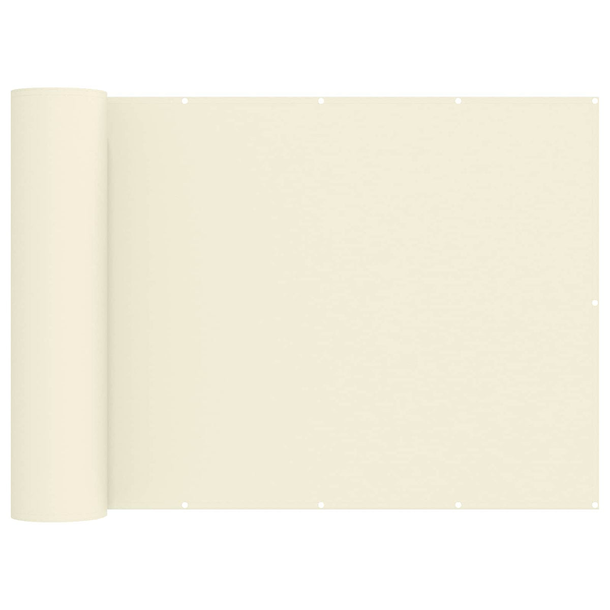Balcony Privacy Screen Fabric PU Coated Width Drop Cream