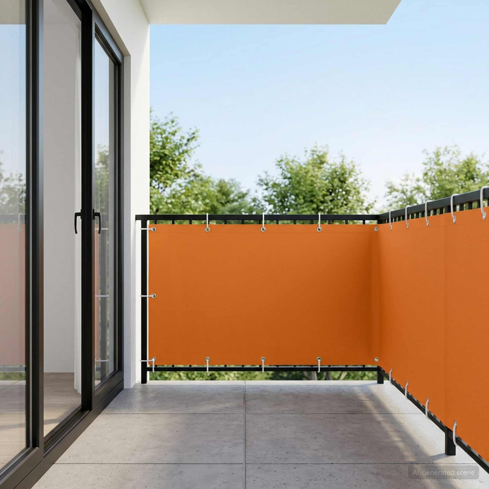 vidaXL Balcony Privacy Screen 150 x 700 cm Fabric with PU Coated 3