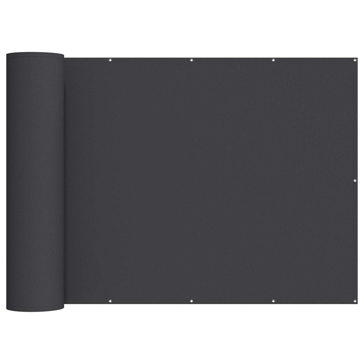 Balcony Privacy Screen Fabric PU Coated Width Drop Black