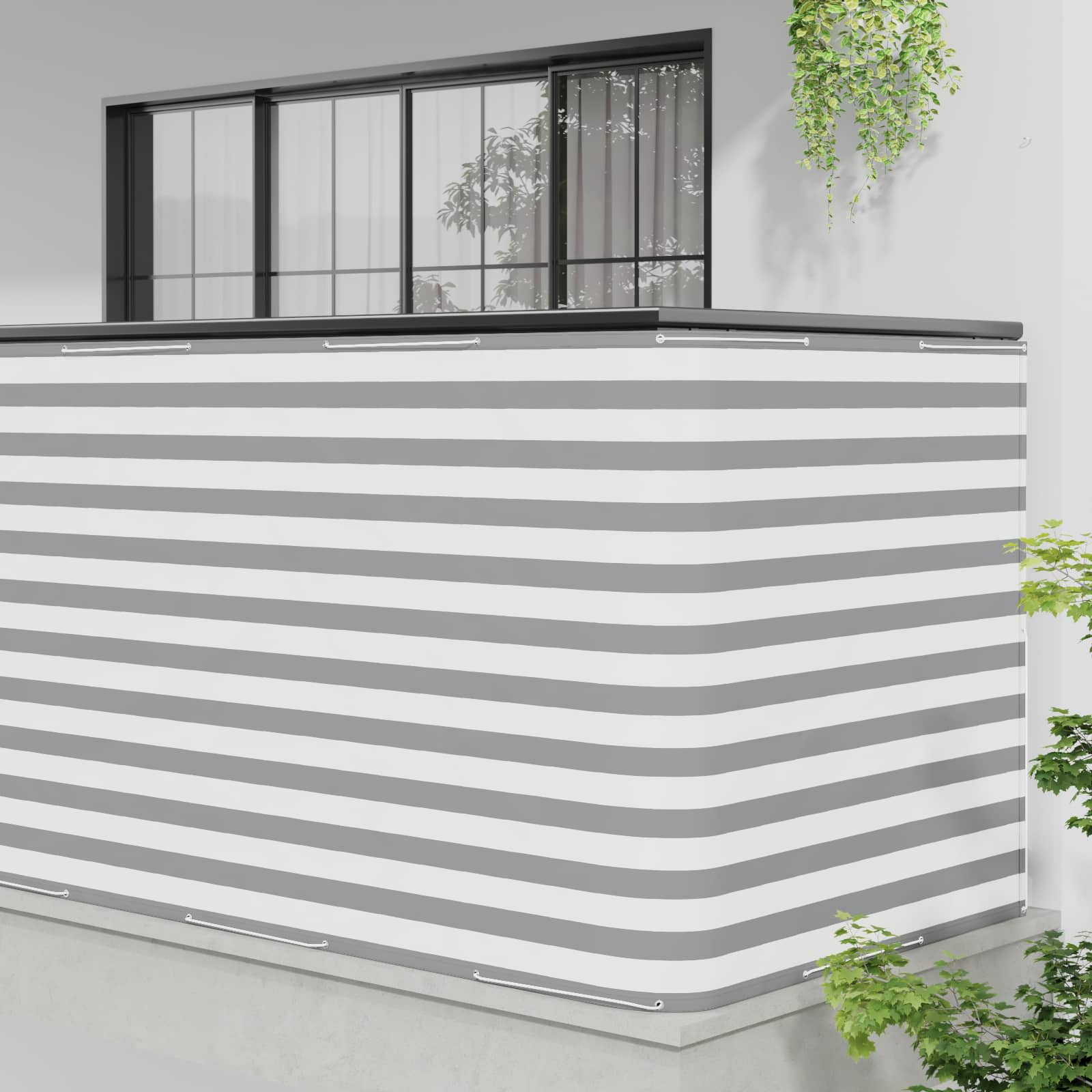 vidaXL Balcony Privacy Screen 150 x 600 cm Fabric with PU Coated 3