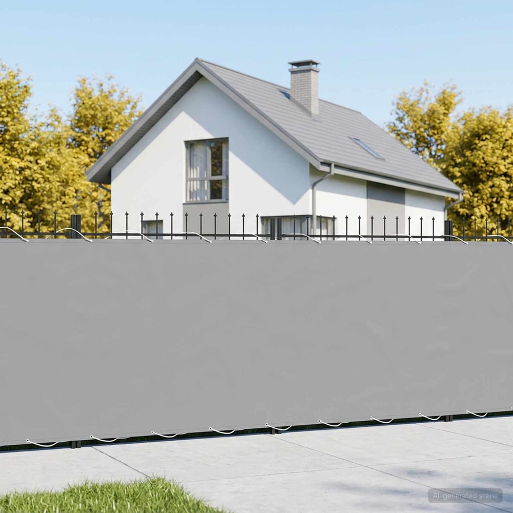 Balcony Privacy Screen 1.2 x 15 m Fabric with PU Coated Light grey