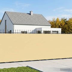 vidaXL Balcony Privacy Screen 1.5 x 25 m Fabric with PU Coated Beige 3