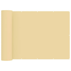 vidaXL Balcony Privacy Screen 1.8 x 25 m Fabric with PU Coated Beige 2