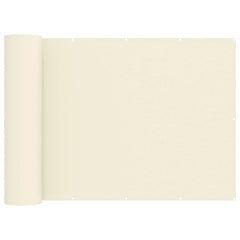 vidaXL Balcony Privacy Screen 1.8 x 25 m Fabric with PU Coated Cream 2